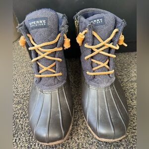 Sperry Blue and Dark Brown Waterproof Duck boots women’s size 7